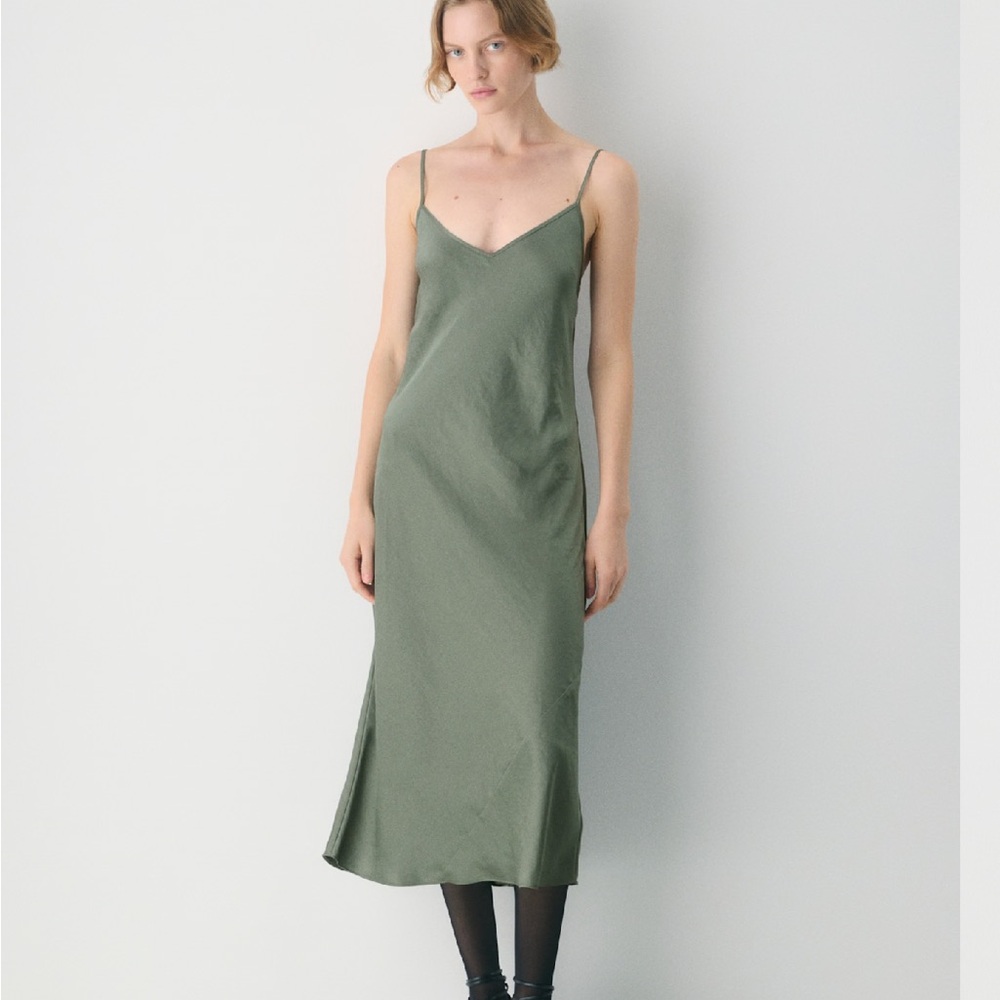 Wilfred Olive Slip Midi Dress